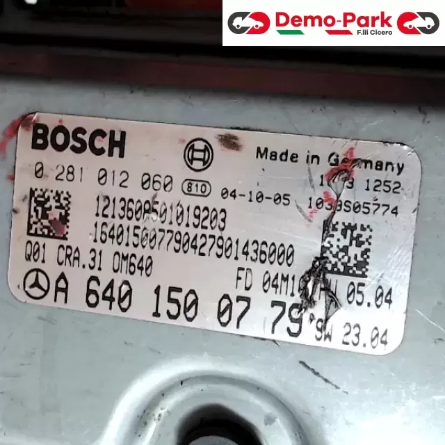 CENTRALINA MOTORE Mercedes-benz A 180 - CDI BOSCH 0 281 012 060    A6401500779 1