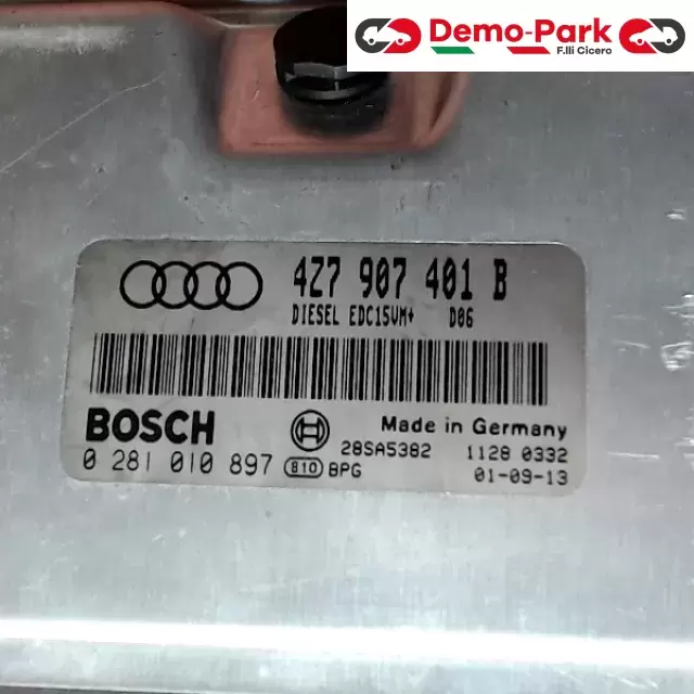 CENTRALINA MOTORE Audi A6 - 2.5 TDI BOSCH 0 281 010 897   4Z7907401B 1