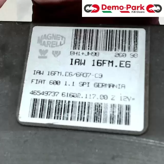 CENTRALINA MOTORE Fiat 600 - 1.1 IAW 16FM.E6 /6A37-C9 1