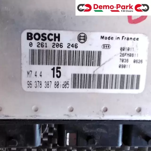 CENTRALINA MOTORE CitroЁn SAXO BOSCH 0 261 206 246 M7.4.4  96 378 387 80ID05 0