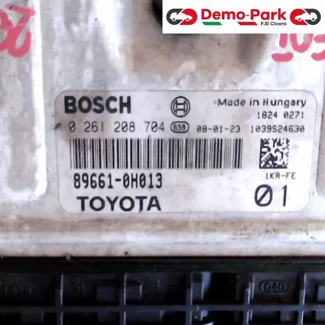 CENTRALINA MOTORE Peugeot 107 - 1.0 BOSCH 0 261 208 704    89661-0H013 1