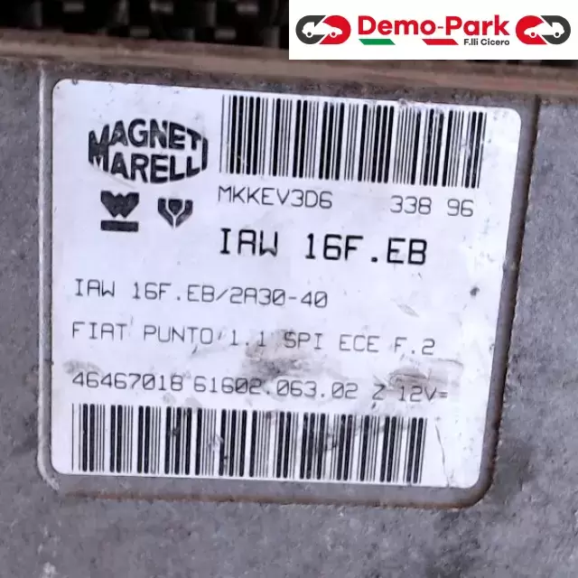 CENTRALINA MOTORE Fiat PUNTO - I SERIE - 1.0 IAW 16F.EB/2A30-40 1