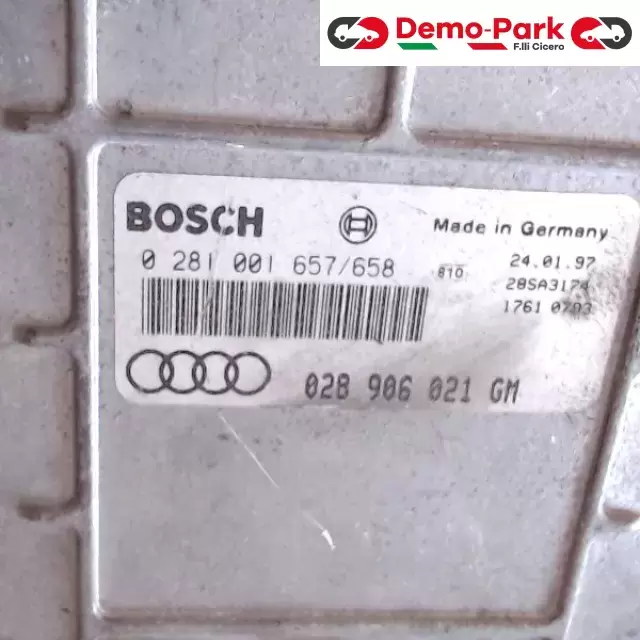 CENTRALINA MOTORE Audi A4 - 1.9 TDI BOSCH 0 281 001 657/658    028 906 021 GM 1