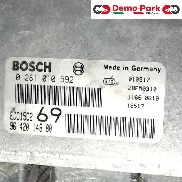 CENTRALINA MOTORE Peugeot 306 TD BOSCH 0 281 010 592   EDC15C2  96 420 148 80 1