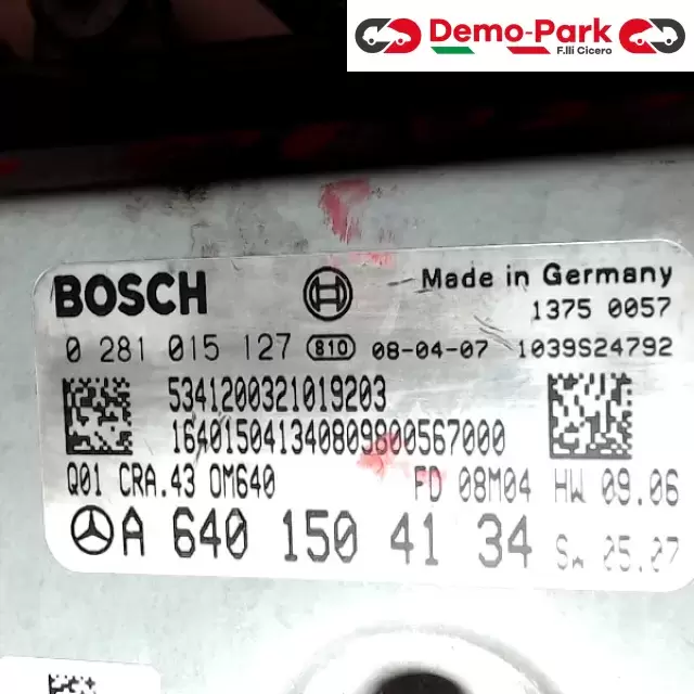 CENTRALINA MOTORE Mercedes-benz A 200 - CDI BOSCH  0 281 015 127   A 640 150 41 34 1