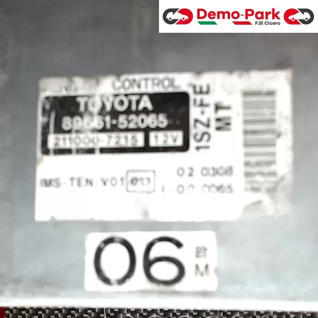 CENTRALINA MOTORE Toyota YARIS - 1.0 TOYOTA 89661-52065     211000-7215 1