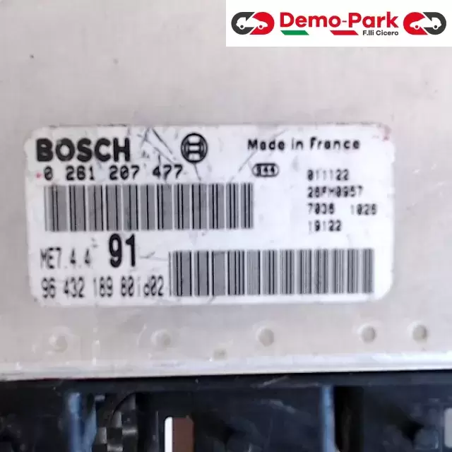 CENTRALINA MOTORE Peugeot 206 CC - 1.6 BOSCH 0 281 207 447    ME7.4.4   96 432 189 80ID02 0