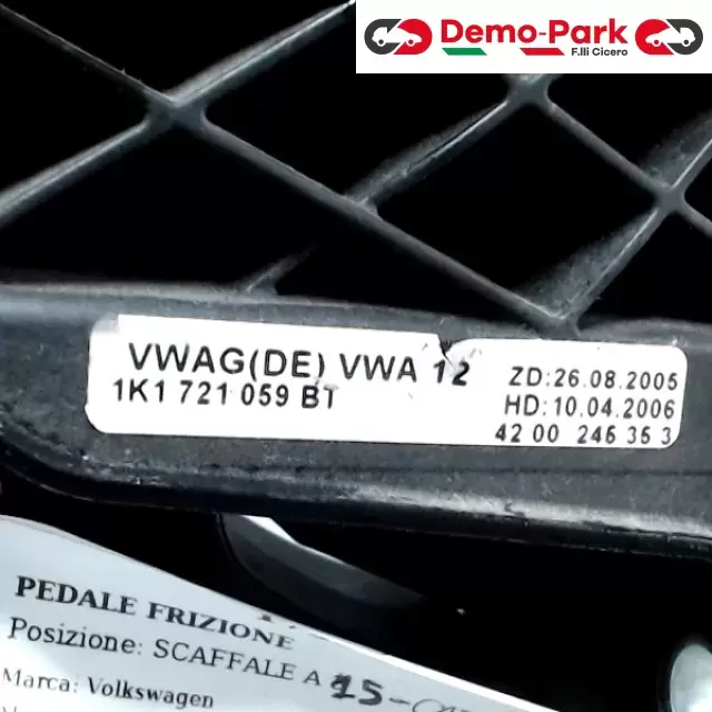 PEDALE FRIZIONE Volkswagen GOLF V 1K1721059BT 2