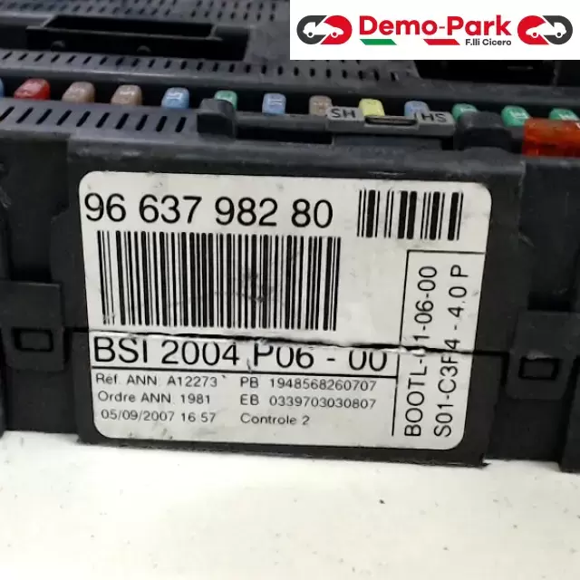 BODY COMPUTER Peugeot 207 BSI 2004 P06 - 00      96 637 982 80 1