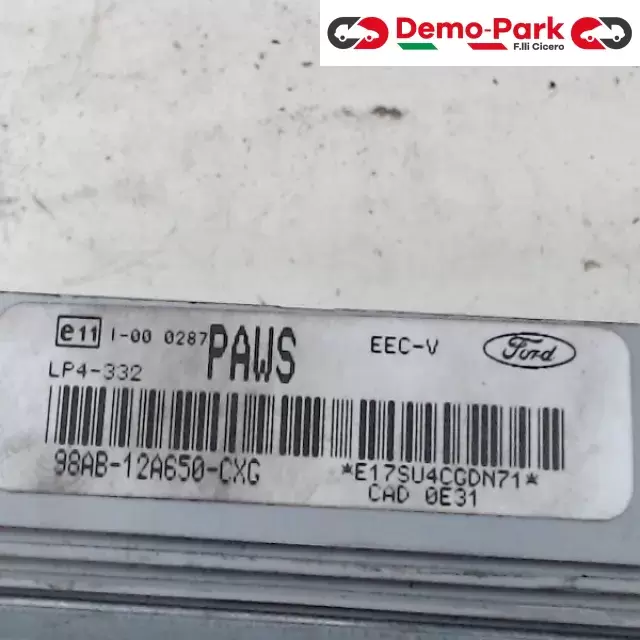 CENTRALINA MOTORE Ford FOCUS - 1.6 98AB-12A650-CXG    CAD 0E31 1