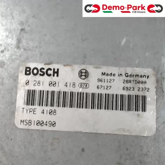 CENTRALINA MOTORE Rover 420 BOSCH 0 281 001 418   MSB100490 1