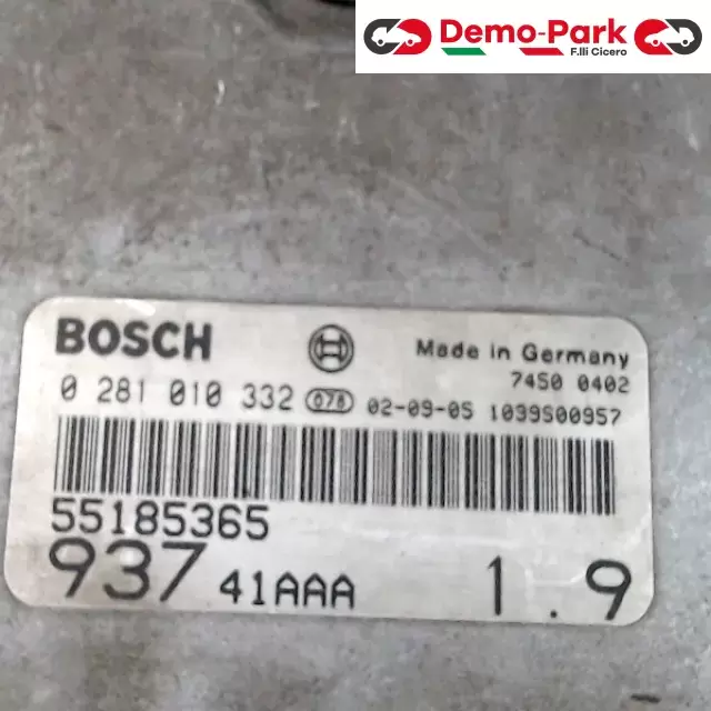 CENTRALINA MOTORE Alfa Romeo 147 - 1.9 JTD BOSCH 0 281 010 332    55185365 1
