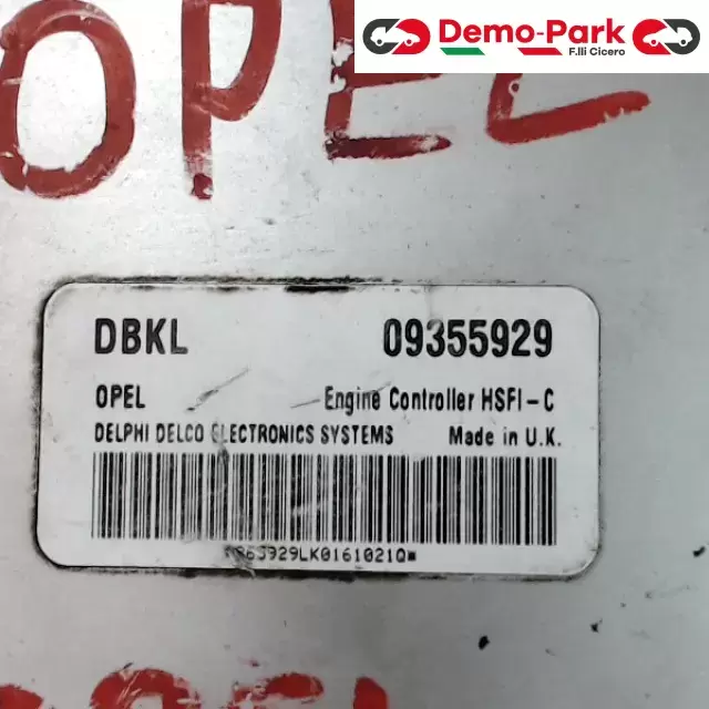 CENTRALINA MOTORE Opel ASTRA G - 1.4 DELPHI  DBKL  09355929 1
