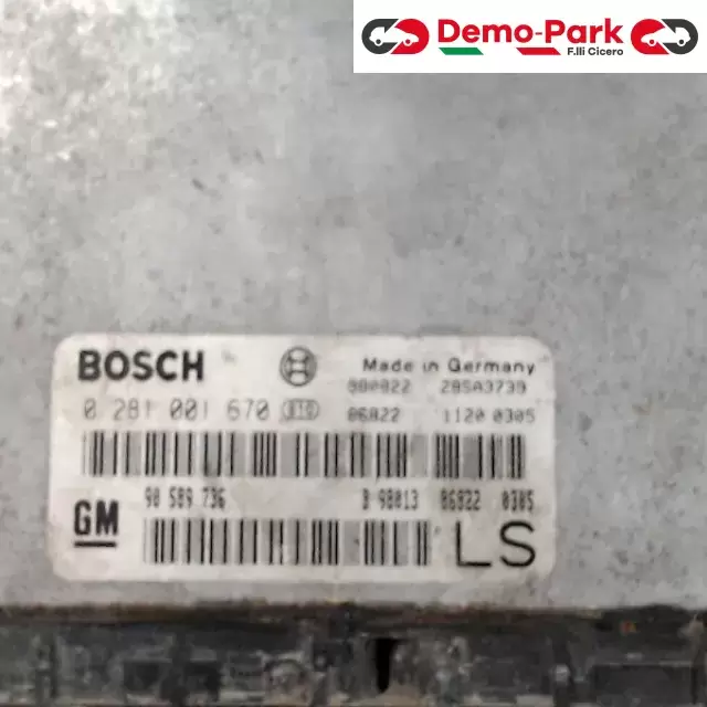 CENTRALINA MOTORE Opel ASTRA G - 1.7 DTI BOSCH 0 281 001 570    98 589 736 1
