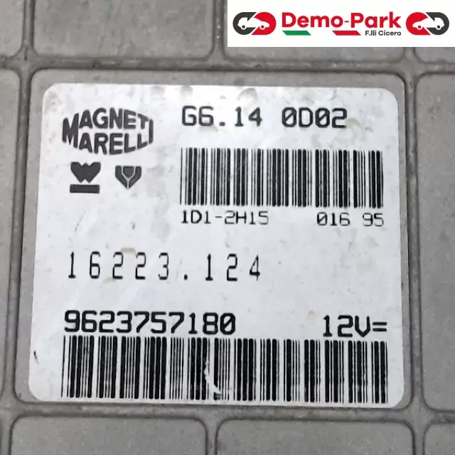 CENTRALINA MOTORE Peugeot 306 - 1.4 MAGNETI MARELLI 16223.124   9623757180   G6.14  0D02 1