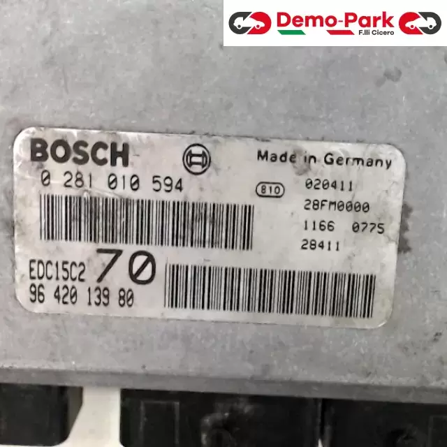 CENTRALINA MOTORE Peugeot 206 - 2.0 HDI BOSCH 0 281 010 594    EDC15C2      96 420 139 80 1