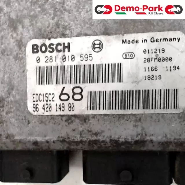 CENTRALINA MOTORE CitroЁn XSARA PICASSO - 2.0 HDI BOSCH  0 281 010 595    EDC15C2    96 420 149 80 1