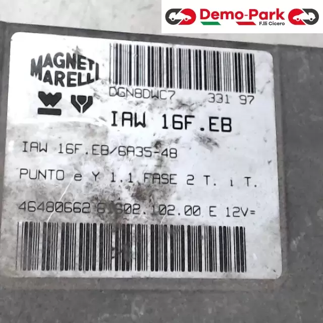 CENTRALINA MOTORE Fiat PUNTO I SERIE - 1.1 IAW 16F.EB/6A35-48 1