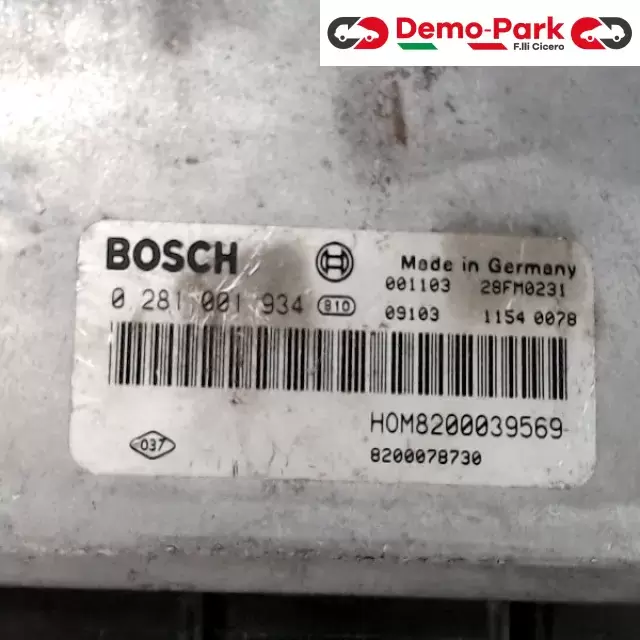 CENTRALINA MOTORE Renault SCENIC - 1.9 DCI BOSCH 0 281 001 934  HOM8200039569 1