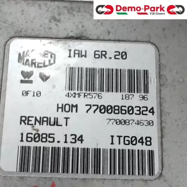 CENTRALINA MOTORE Renault TWINGO - 1.2 IAW 6R.20  HOM7700860324 1