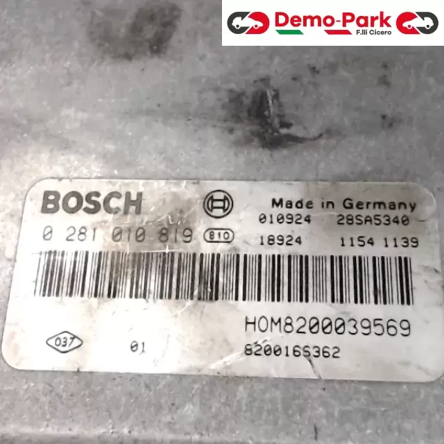 CENTRALINA MOTORE Renault MEGANE SCENIC - 1.9 DCI BOSCH 0 281 010 819   HOM8200039569 1