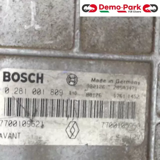 CENTRALINA MOTORE Renault SCENIC - 1.9 DTI BOSCH 0 281 001 809     7700109621 1