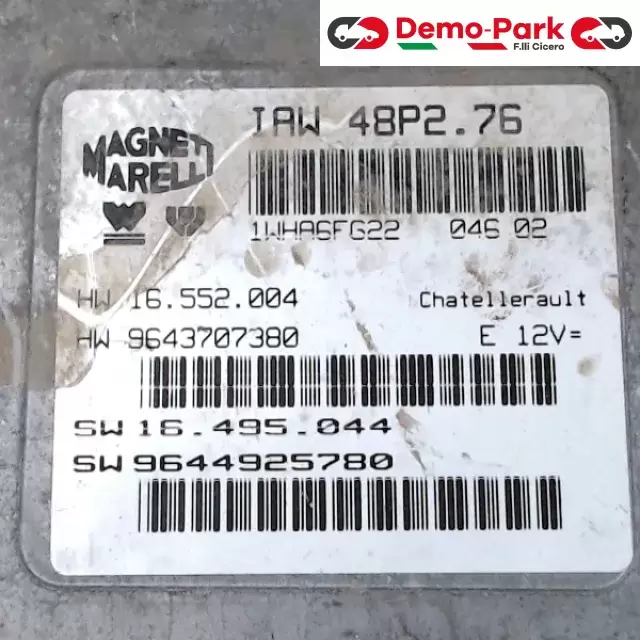 CENTRALINA MOTORE Peugeot 206 - 1.4 IAW 48P2.76 1