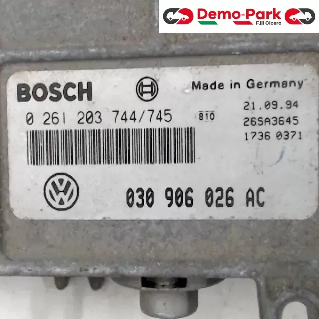CENTRALINA MOTORE Volkswagen POLO - 1.4 BOSCH 0 261 203 744/745     030 906 026 AC 1