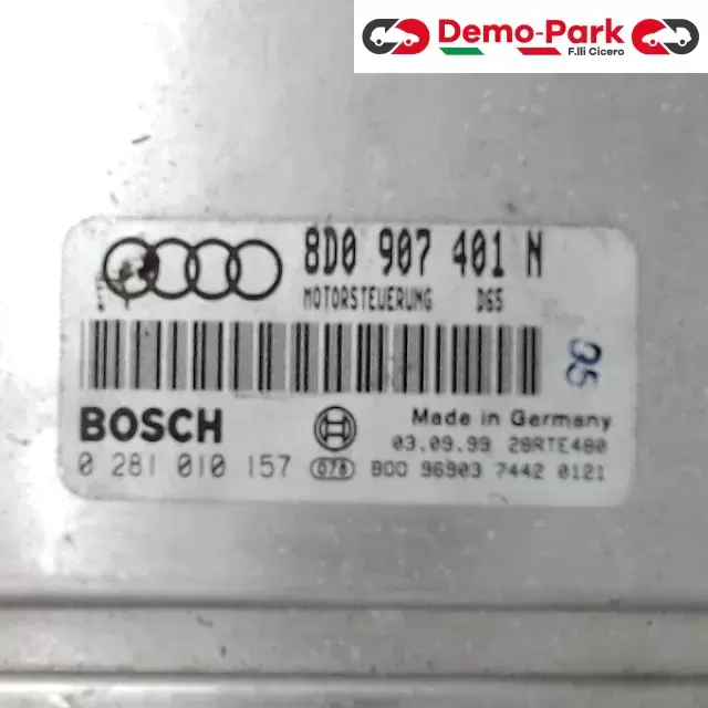 CENTRALINA MOTORE Audi A4 - 2.5 TDI BOSCH 0 281 010 157   8D0 907 401 N 1