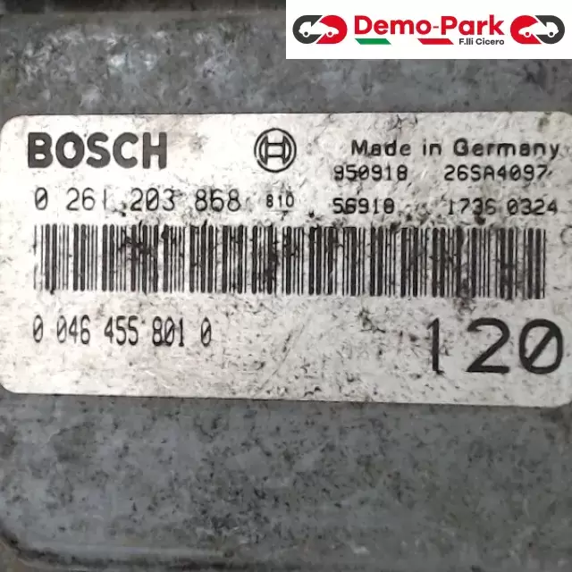 CENTRALINA MOTORE Fiat BRAVO - 1.4 BOSCH 0 261 203 868 0 046 455 801 0 1
