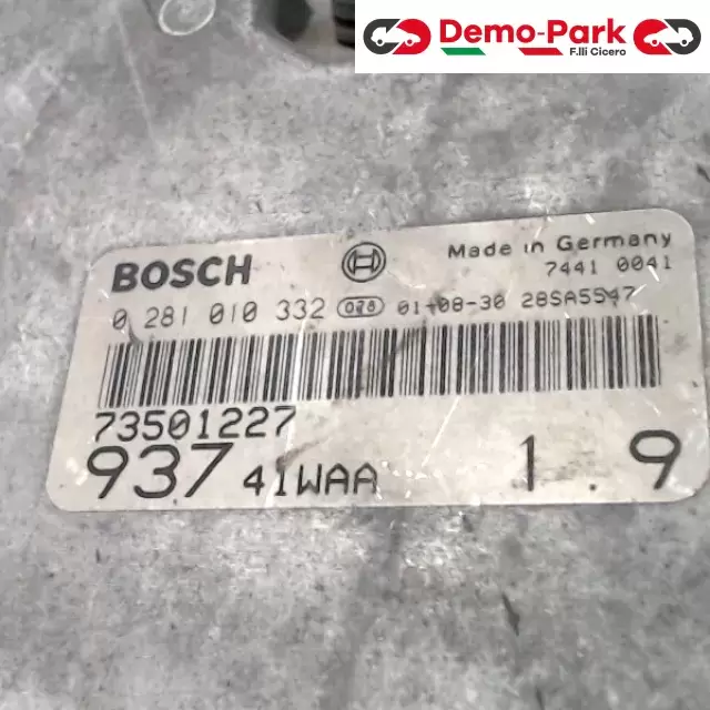 CENTRALINA MOTORE Alfa Romeo 147 - 1.9 JTD BOSCH 0 281 010 332 73501227 1