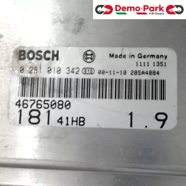 CENTRALINA MOTORE Fiat MAREA - 1.9 JTD BOSCH 0 281 010 342    46765080 1