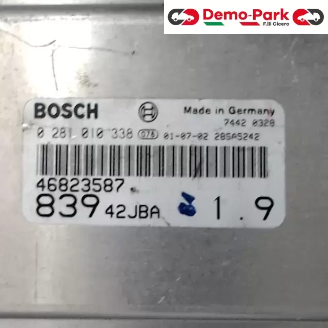 CENTRALINA MOTORE Lancia LYBRA - 1.9 JTD BOSCH 0 281 010 338  46823587 1
