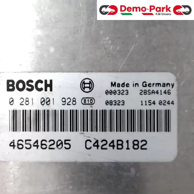 CENTRALINA MOTORE Fiat MAREA - 1.9 JTD BOSCH 0 281 001 928     46546205  C424B182 1