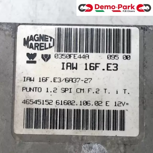 CENTRALINA MOTORE Fiat PUNTO I SERIE - 1.2 IAW 16F.E3/6A37-27 1