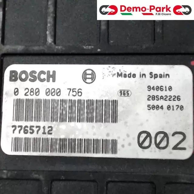 CENTRALINA MOTORE Fiat TIPO - 1.4 BOSCH 0 280 000 756   7765712 1