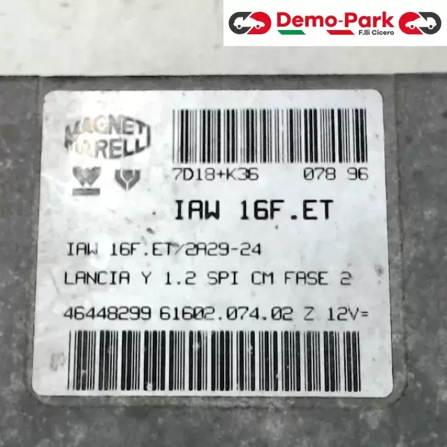 CENTRALINA MOTORE Lancia Y - 1.2 IAW16FET 1