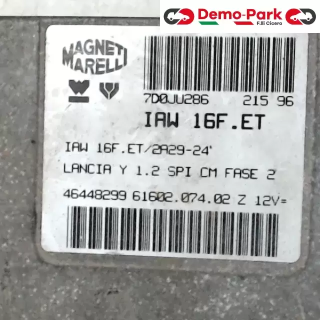 CENTRALINA MOTORE Lancia Y - 1.2 IAW 16F.ET/2A29-24 1