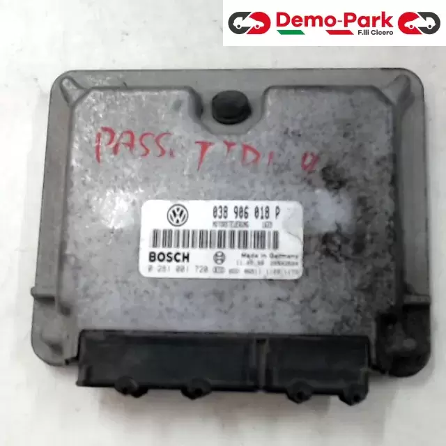 CENTRALINA MOTORE Volkswagen PASSAT - 1.9 TDI BOSCH 0 281 001 720   038 906 018 P 0
