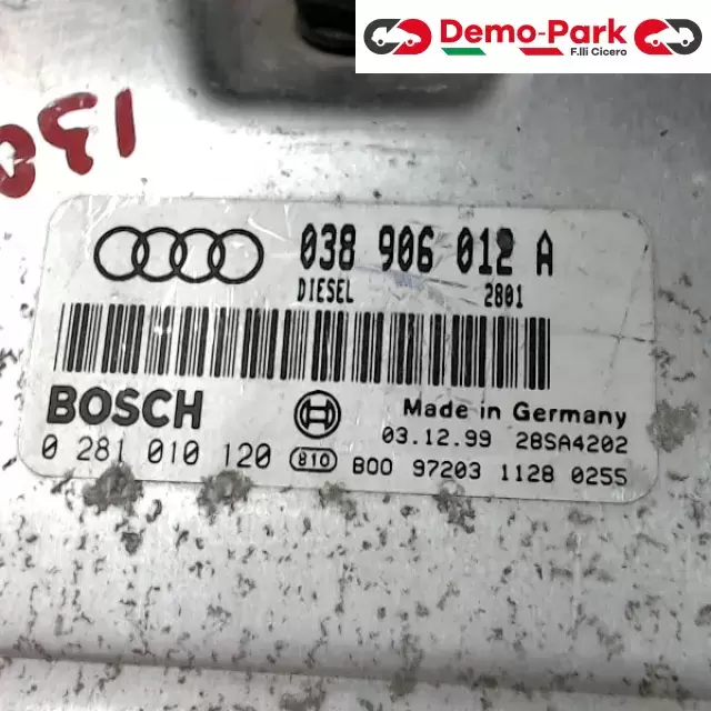 CENTRALINA MOTORE Audi A3 - 1.9 TDI BOSCH 0 281 010 120   038 906 012 A 1