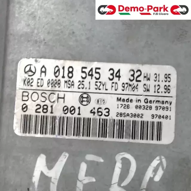 CENTRALINA MOTORE Mercedes-benz CLASSE C - 250 TD BOSCH 0 281 001 463   A 018 545 34 32 1