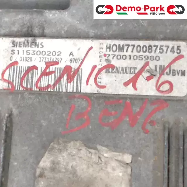CENTRALINA MOTORE Renault SCENIC - 1.6 SIEMENS S115300202 A     HOM7700875745 1