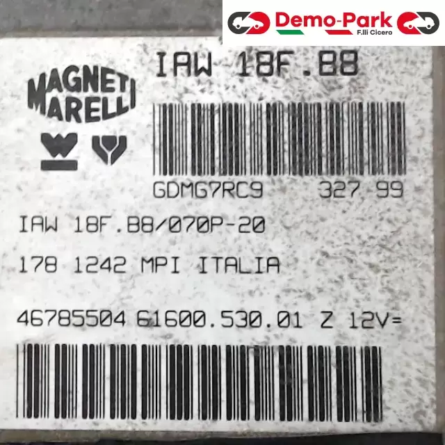 CENTRALINA MOTORE Fiat PUNTO I SERIE - 1.2 IAW 18F.B8/07P-20 1
