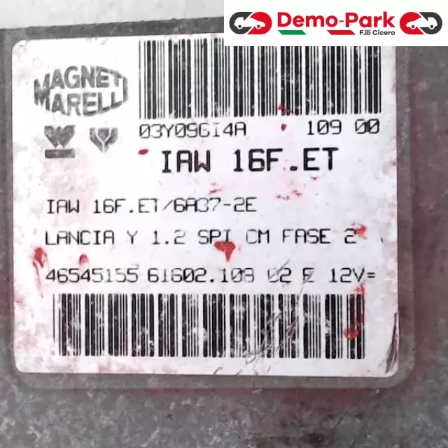 CENTRALINA MOTORE Lancia Y - 1.2 IAW 16F.ET/6A37-2E 1