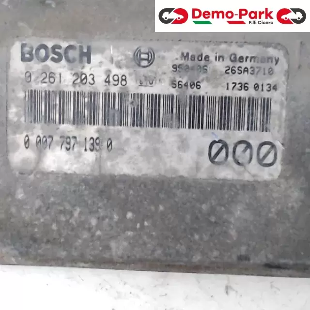 CENTRALINA MOTORE Lancia Y10 - 1.1 BOSCH 0 261 203 498    0 007 797 139 0 1