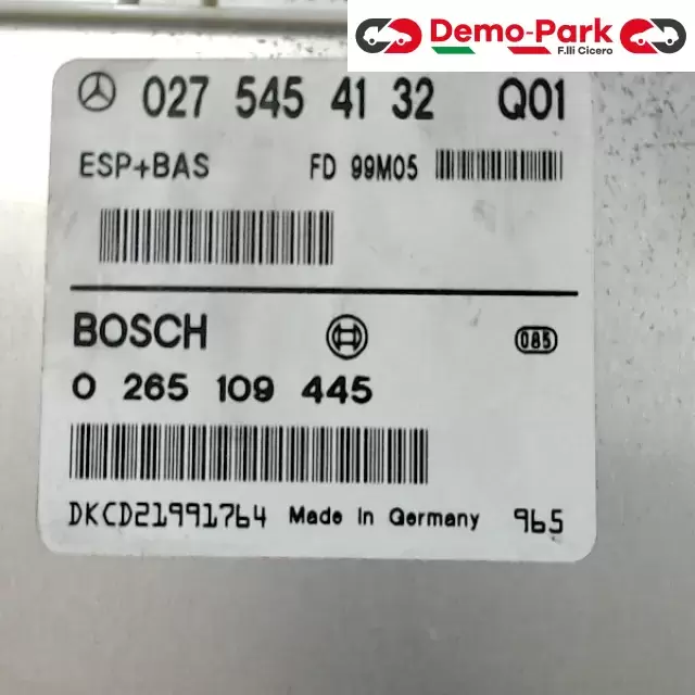 CENTRALINA ESP+BAS Mercedes-benz Classe A BOSCH 0 265 109 445    027 545 41 32  Q01 1