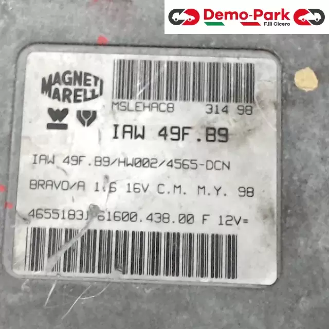 CENTRALINA MOTORE Fiat BRAVA - 1.6 IAW 49F.B9/HW002/4565-DCN 1