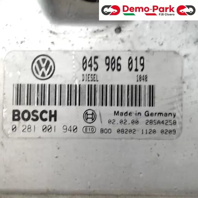 CENTRALINA MOTORE Volkswagen POLO - 1.9 TDI BOSCH 0 281 001 940     045 906 019 1