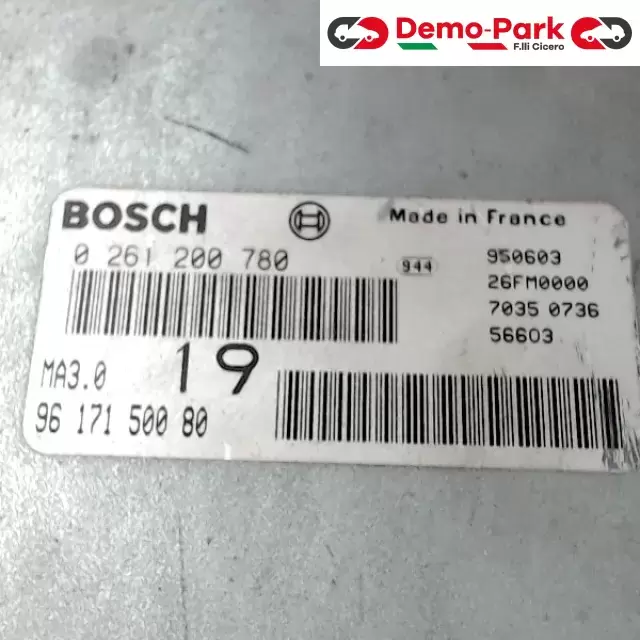 CENTRALINA MOTORE Peugeot 106 BOSCH 0 261 200 780     MA3.0   96 171 500 80  1