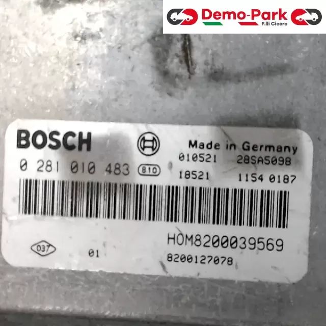 CENTRALINA MOTORE Renault SCENIC - 1.9 DCI BOSCH 0 281  010 483  HOM8200039569 1